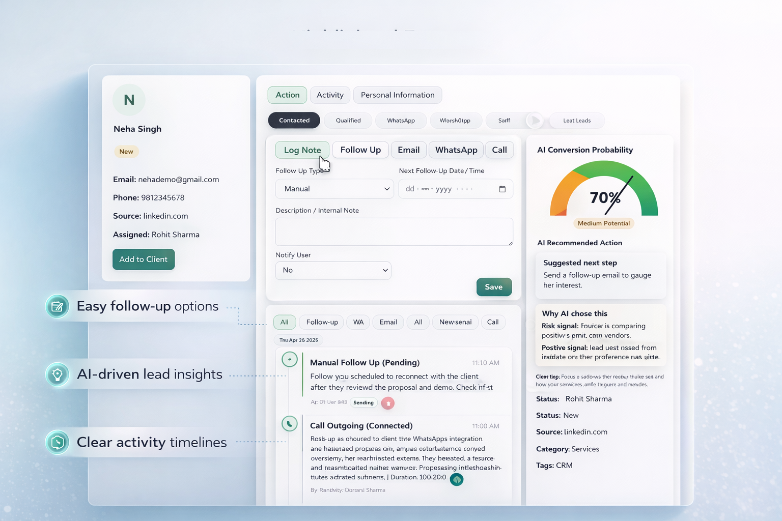 Unlock the power of LeadsFlyer CRM with key features